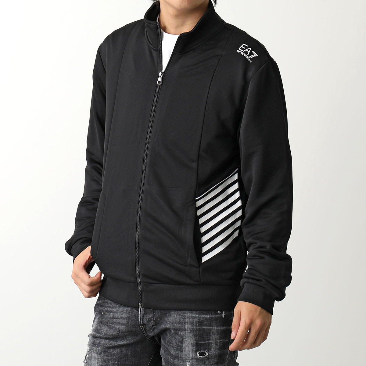 EMPORIO ARMANI - EMPORIO ARMANI EA7 トラックジャケット ロゴ スポーツ S 黒 EA7 EMPORIO ARMANI エアセッテ エンポリオアルマーニ トラック