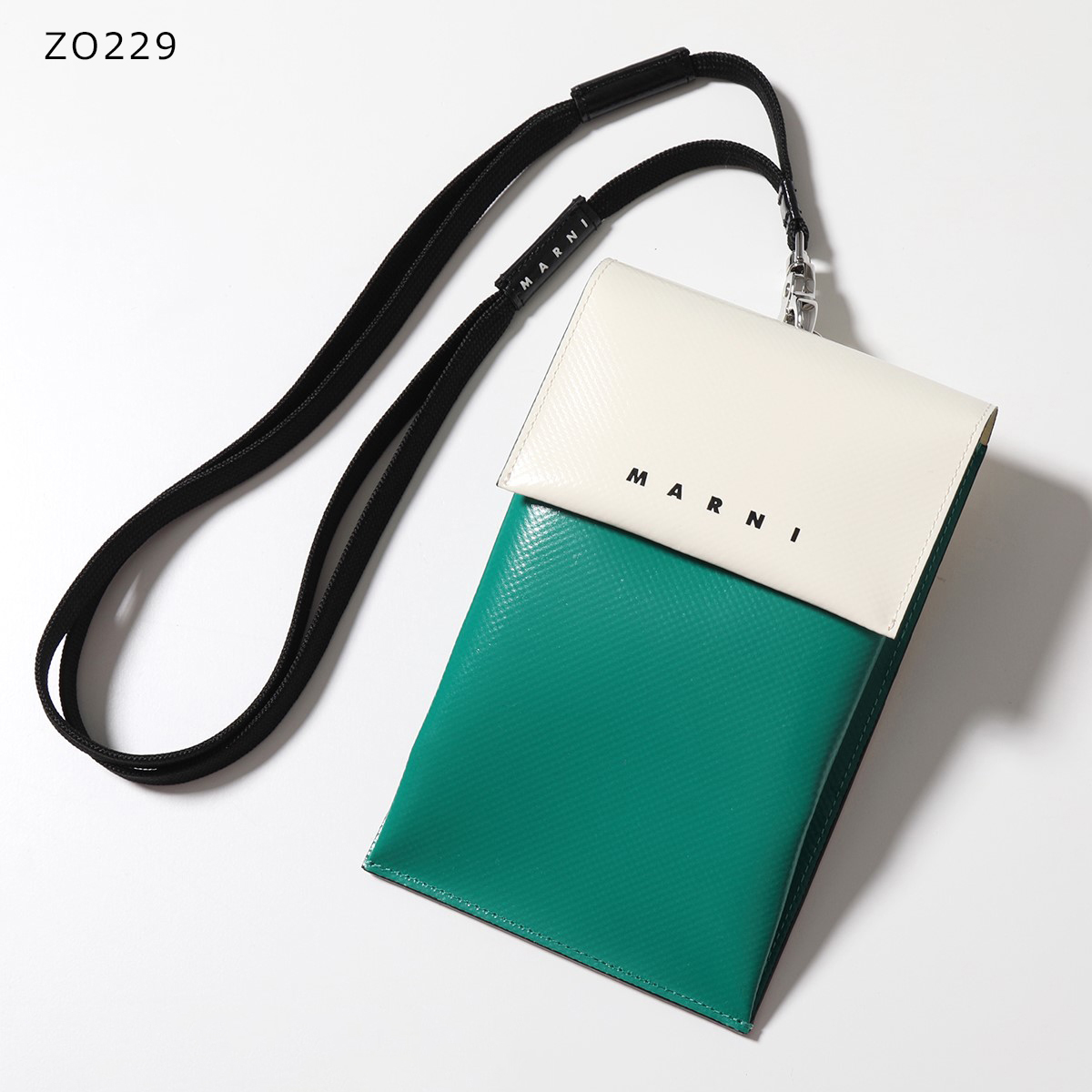 【美品】MARNI マルニ　PVC バイカラー フォンケース ネックポーチ 楽天市場】MARNI マルニ PHONE HOLDER 携帯ケース フォンケース