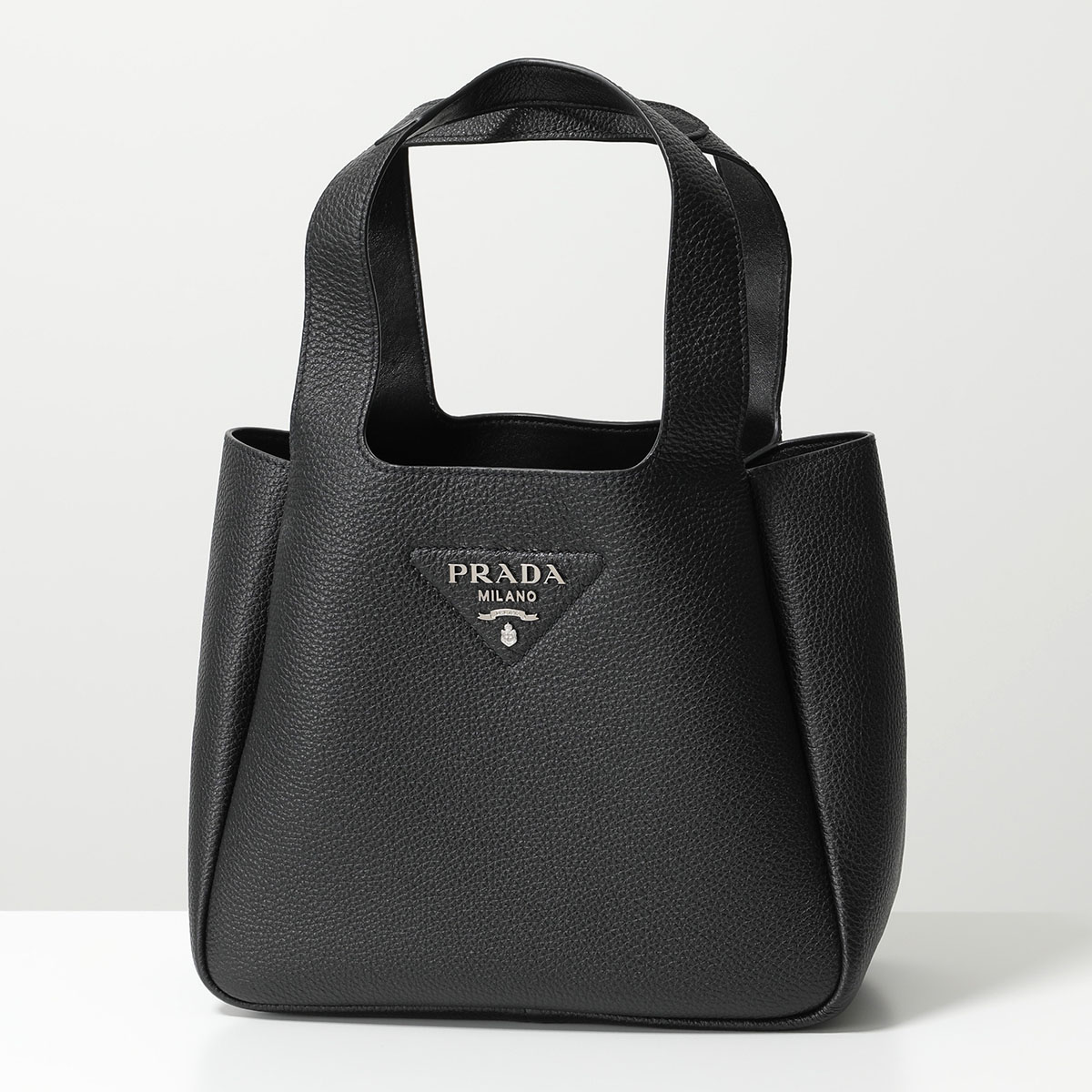 PRADA プラダ ハンドバッグ 1BG335 2DKV レディース レタリングロゴ レザー ダブルハンドル 鞄 F0002/NERO