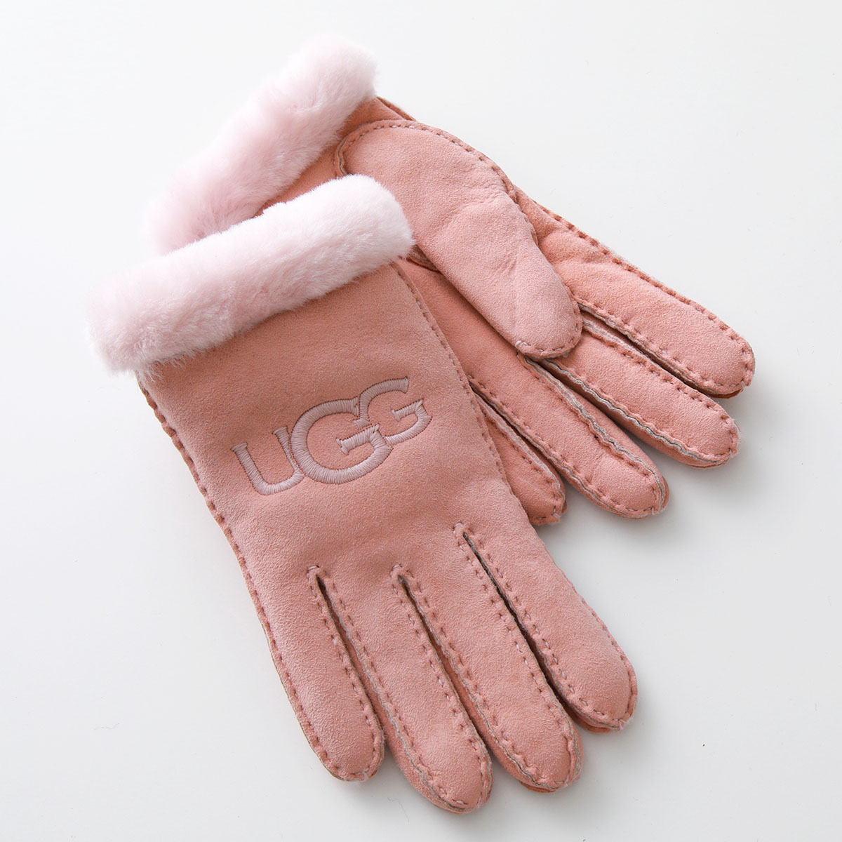 UGG アグ グローブ W SHEEPSKIN EMBROIDER GLOVE シープスキン エンボブロイダリー 20931 レディース 手袋  シープスキン ムートン ロゴ刺繍 カラー5色