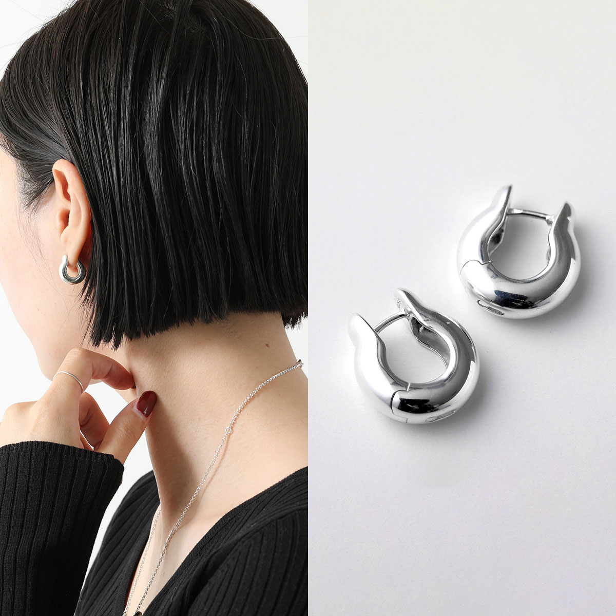 ANNIKA INEZ アニカイネズ フープピアス Ample Hinge Hoops Sml E943