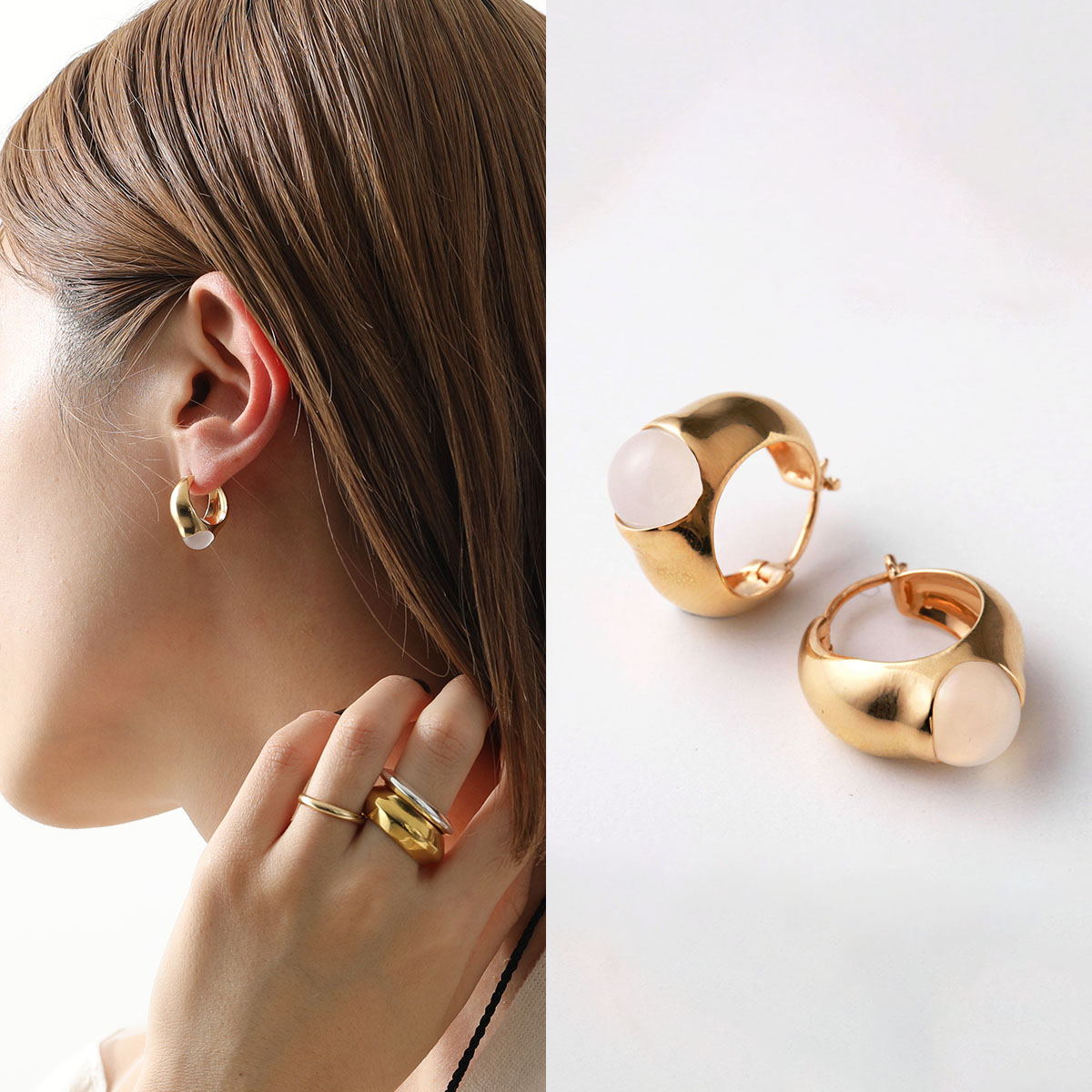 ANNIKA INEZ アニカイネズ ピアス Rolling Stone Earrings E965 レディース フープ ストーン アクセサリー  silver925 シルバー925 ゴールド : 351120678 : インポートセレクトmusee - 通販 - Yahoo!ショッピング