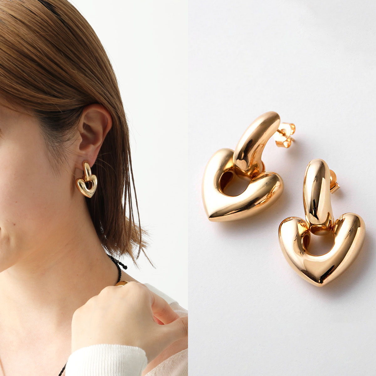 ANNIKA INEZ アニカイネズ ピアス Heart Drop Earrings Lrg E966-LRG