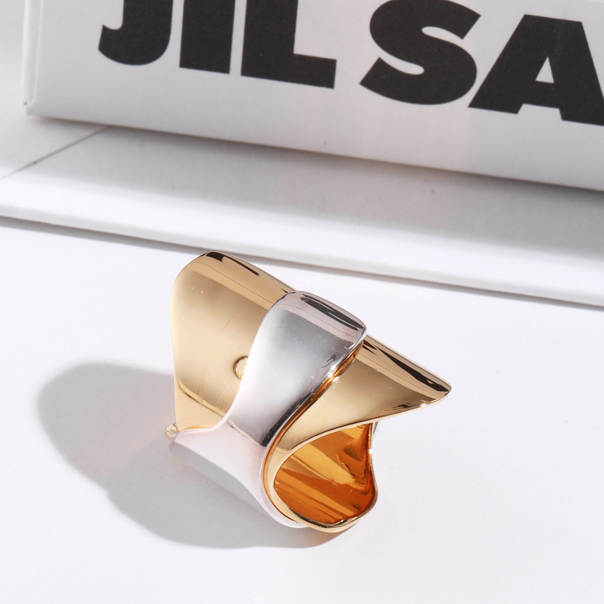 JIL SANDER ジルサンダー リング J12UQ0023 J12003 レディース 指輪 ワイド アクセサリー 040/SILVER+GOLD｜s-musee｜02