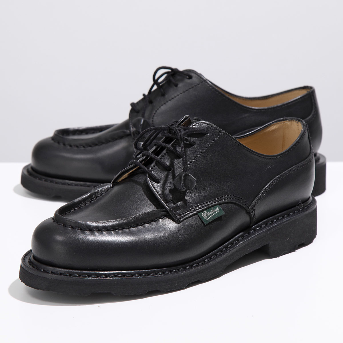 Paraboot パラブーツ レザーシューズ 743712 CHAMBORD シャンボード レディース Uチップ レースアップ ノルヴェイジャン製法  革靴 NOIR