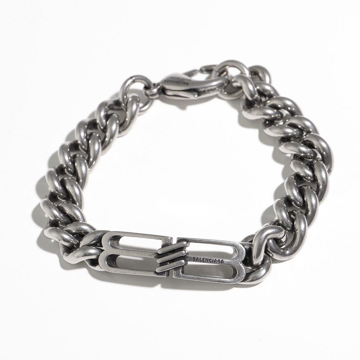 BALENCIAGA バレンシアガ ブレスレット BB ICON GOURMET BRACELET 718493 TZ99I メンズ BBロゴ  チェーン アクセサリー 0911