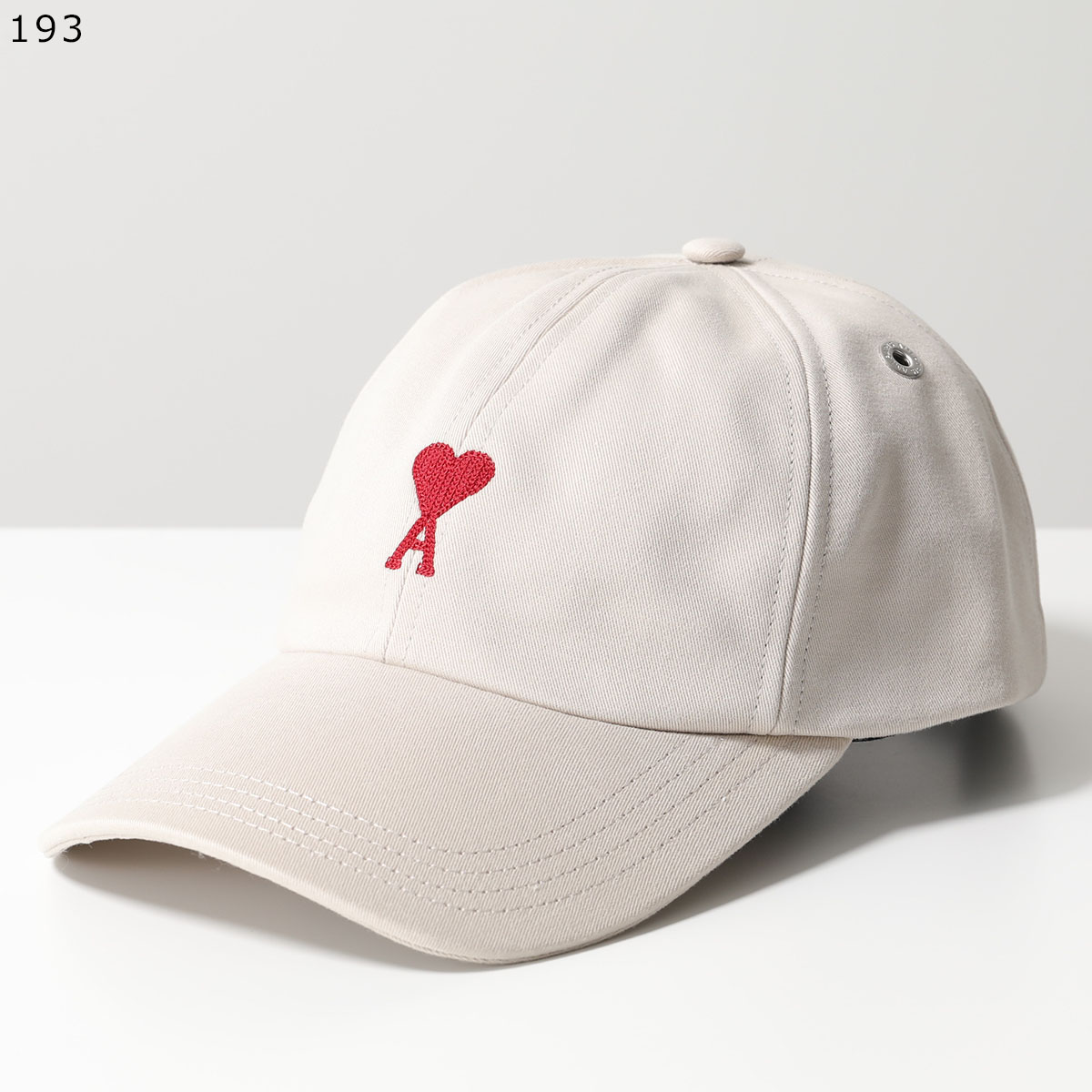 AMI PARIS アミパリス ブラック ロゴ 刺繍 キャップ - 帽子