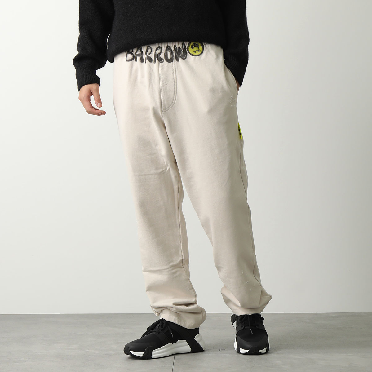 BARROW バロー スウェットパンツ FLEECE PANTS F3BWUAFP049 メンズ ストレート ロゴ コットン カラー2色｜s-musee｜03