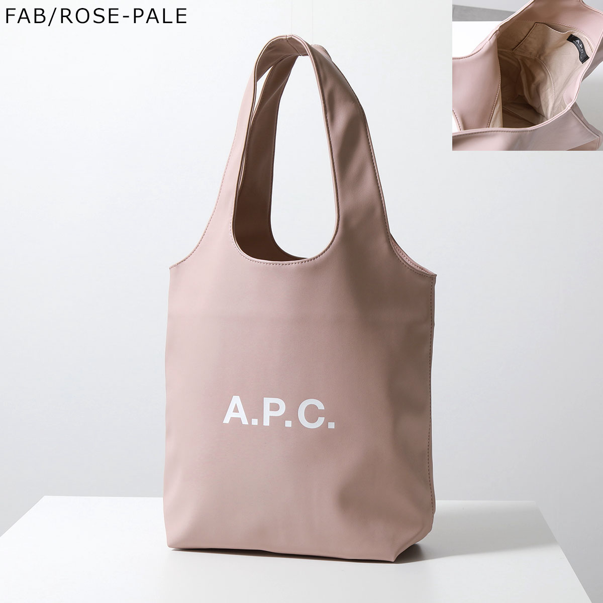 APC A.P.C. アーペーセー トートバッグ tote ninon small ニノン スモール PUAAT M61861 レディース エコレザー ロゴ 鞄 カラー7色｜s-musee｜04