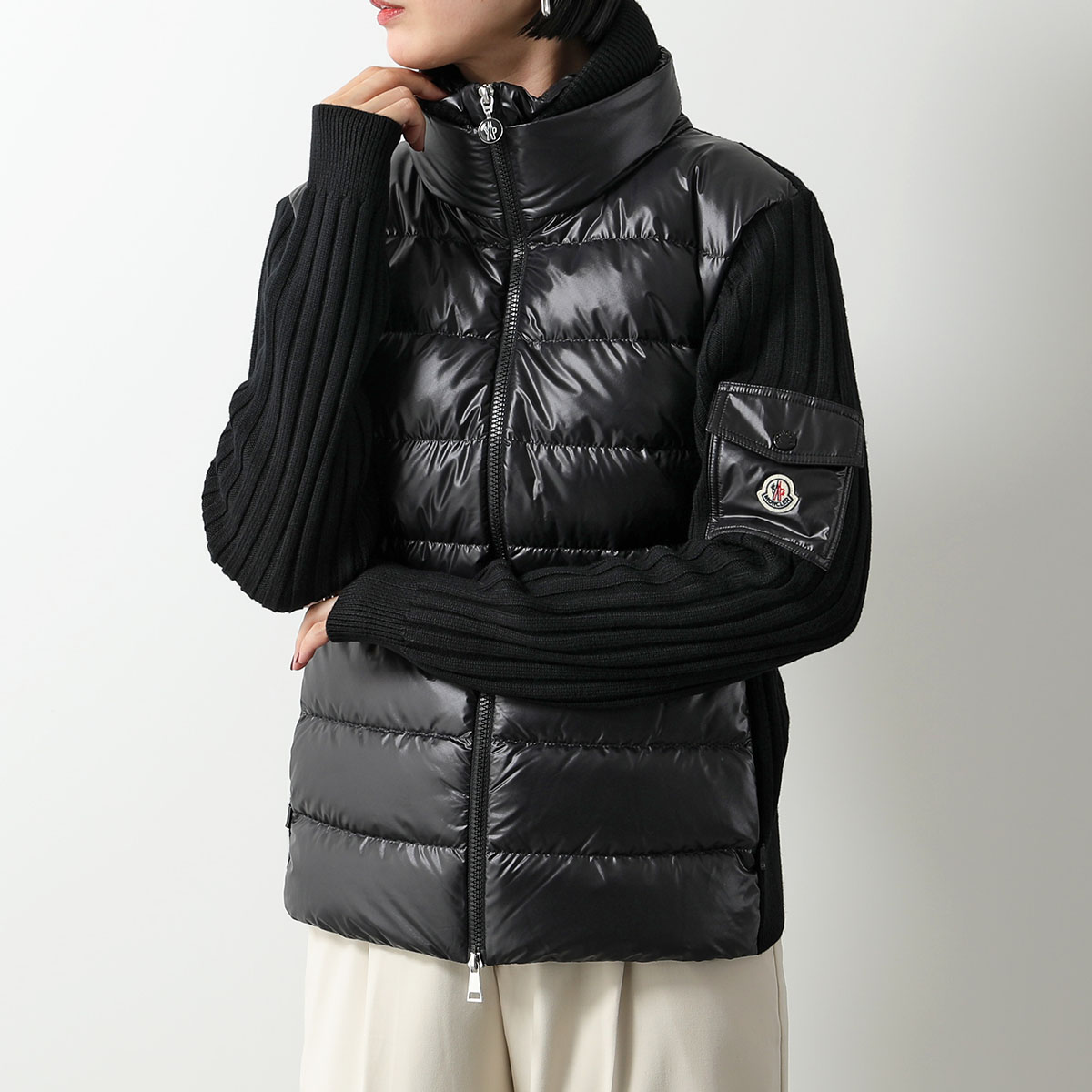 MONCLER モンクレール ダウンジャケット CARDIGAN TORICOT 9B00024 M1131 レディース アイコンパッチ ニット切替  スタンドカラー カラー2色 : 351209257 : インポートセレクトmusee - 通販 - Yahoo!ショッピング