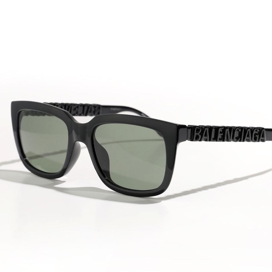 BALENCIAGA バレンシアガ サングラス BB0108S メンズ スクエア型 メガネ 眼鏡 ロゴ アイウェア 001/BLACK-BLACK-GREEN｜s-musee｜02
