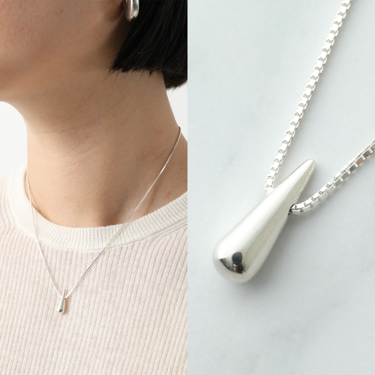 Saskia Diez サスキアディッツ ネックレス TEARDROP SILVER NECKLACE SHORT レディース ペンダント  アクセサリー シルバー925 SILVER : 351209293 : インポートセレクトmusee - 通販 - Yahoo!ショッピング