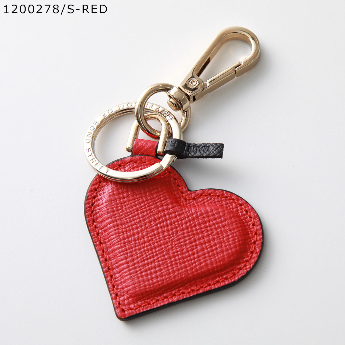 極美品 Smythson Panama スマイソン レザー ハート キーリング - 小物