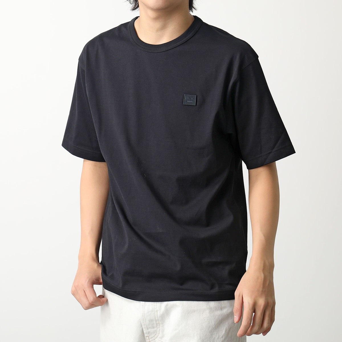 Acne Studios アクネストゥディオズ Tシャツ Face フェイス CL0206 FA-UX-TSHI000244 メンズ  リラックスフィット 半袖 カットソー クルーネック カラー2色