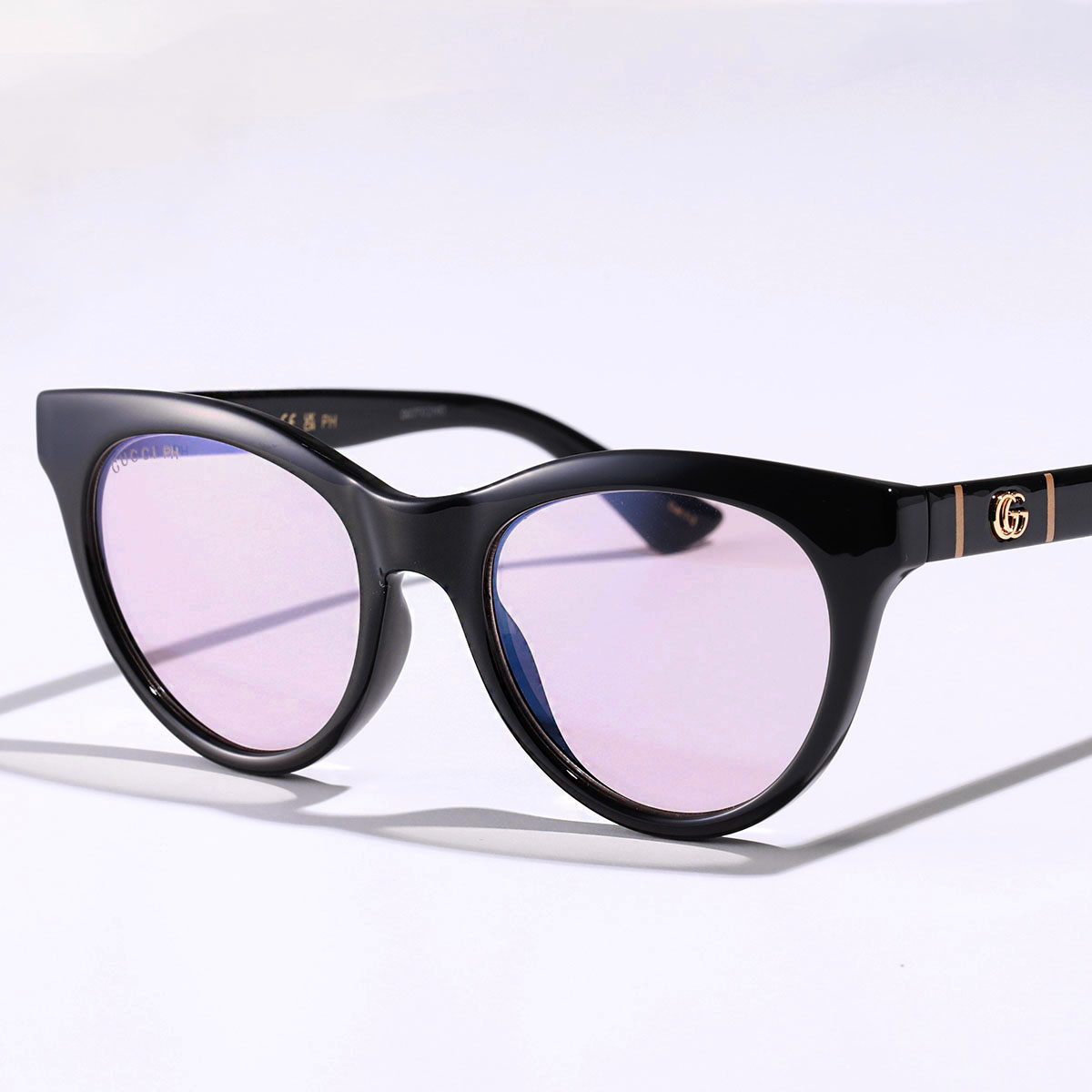 GUCCI グッチ サングラス GG0763S レディース ボストン型 眼鏡 メガネ アジアンフィット GGロゴ アイウェア 005/BLACK-BLACK-PINK｜s-musee｜02