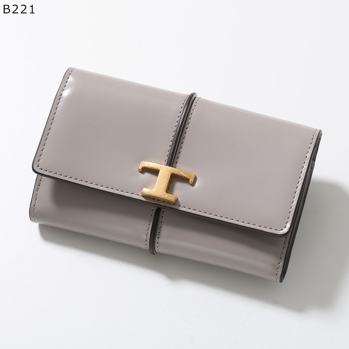 美品　トッズ T タイムレス レザー ウォレット　三つ折り財布　コンパクト TOD'S（トッズ） TOD'S T タイムレス レザー ウォレット