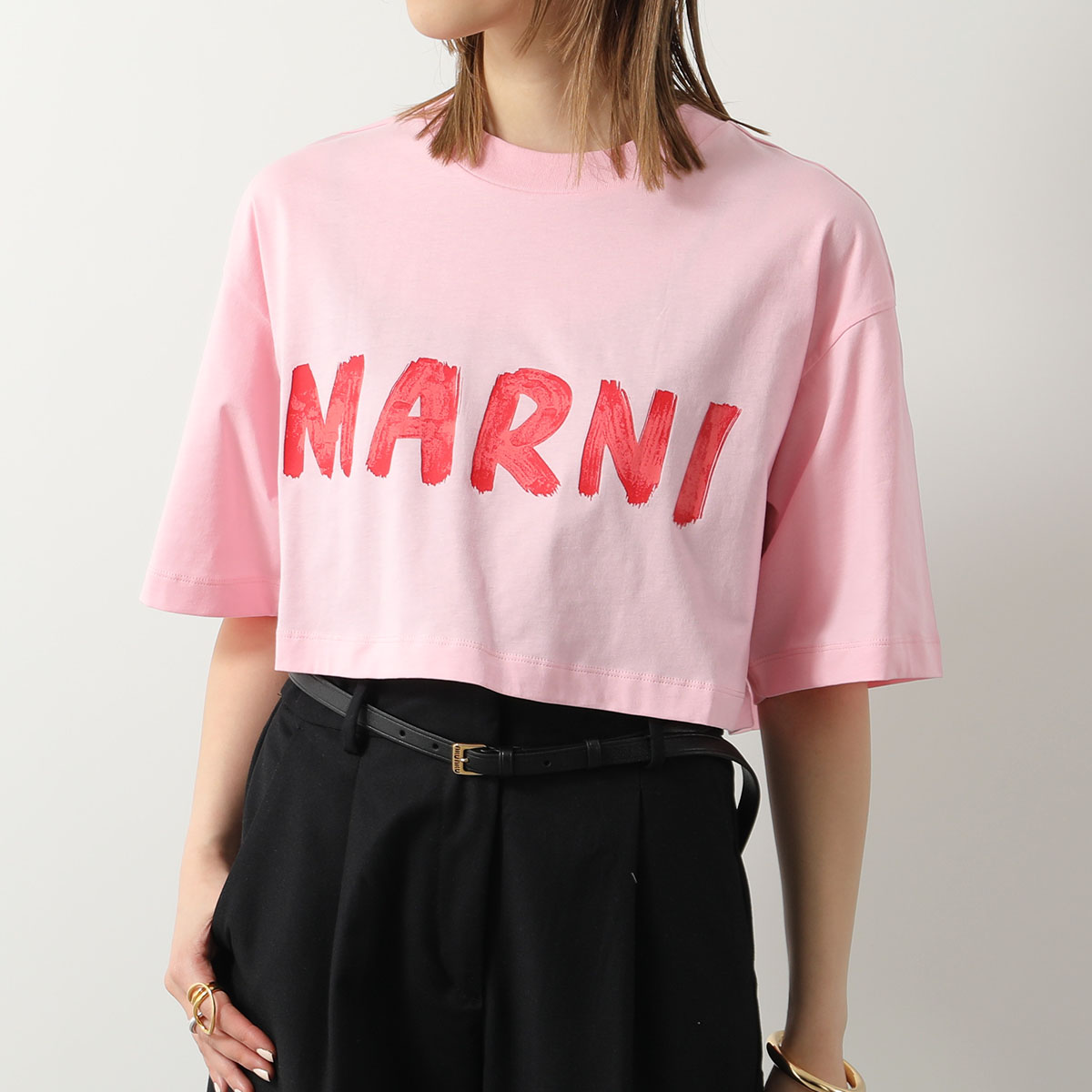 MARNI マルニ Tシャツ THJE0301P1 USCS11 レディース ロゴT 半袖 カットソ...