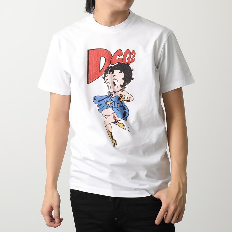 DSQUARED2 ディースクエアード Tシャツ BETTY BOOP COOL FIT T S74GD1269 S23009 メンズ 半袖 コットン クルーネック キャラクタープリント カラー2色｜s-musee｜02