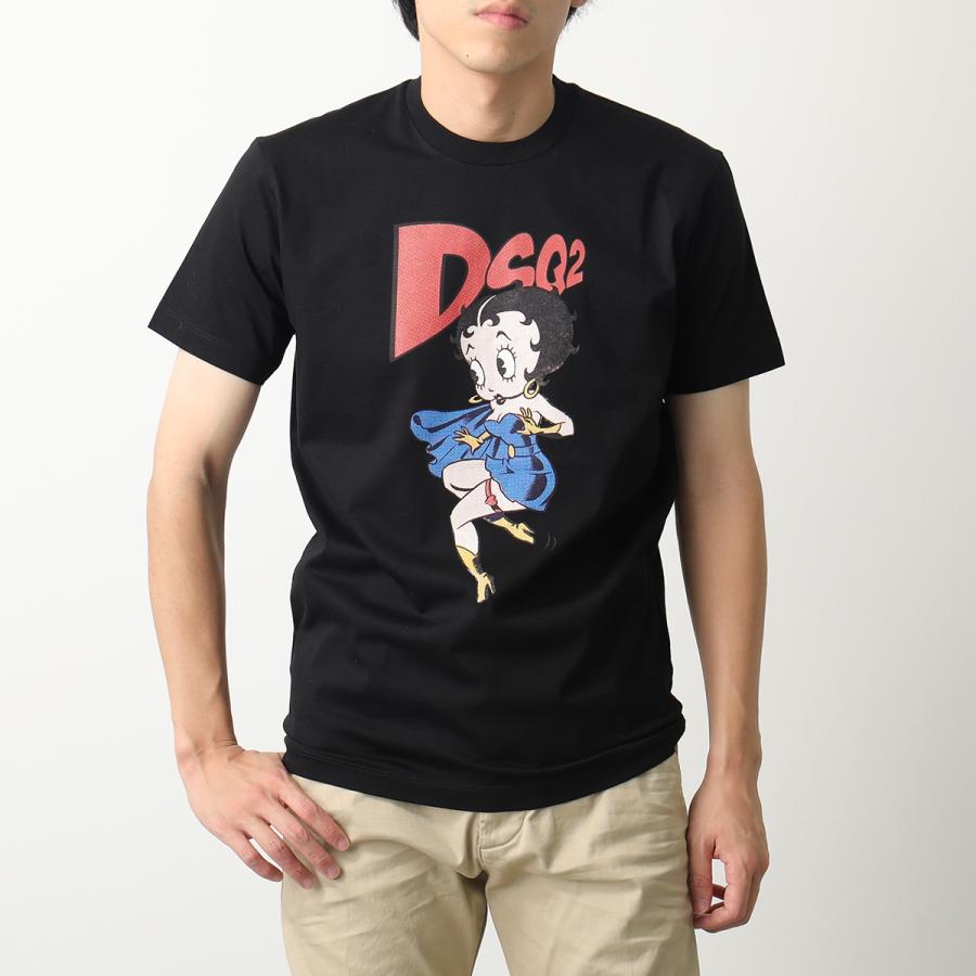 DSQUARED2 ディースクエアード Tシャツ BETTY BOOP COOL FIT T S74GD1269 S23009 メンズ 半袖 コットン クルーネック キャラクタープリント カラー2色｜s-musee｜03