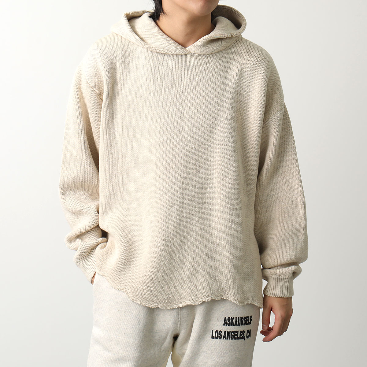 ASKYURSELF アスクユアセルフ パーカー DESTROYER KNIT HOODIE