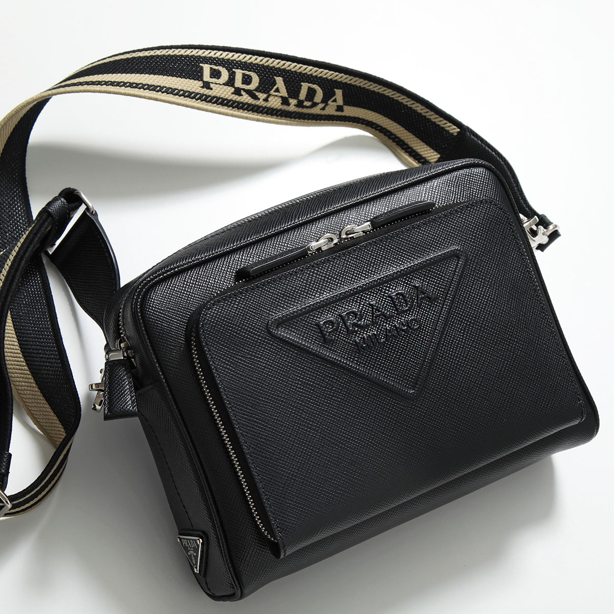 PRADA プラダ ショルダーバッグ 2VH152 2FAD OOO メンズ レザー クロス 