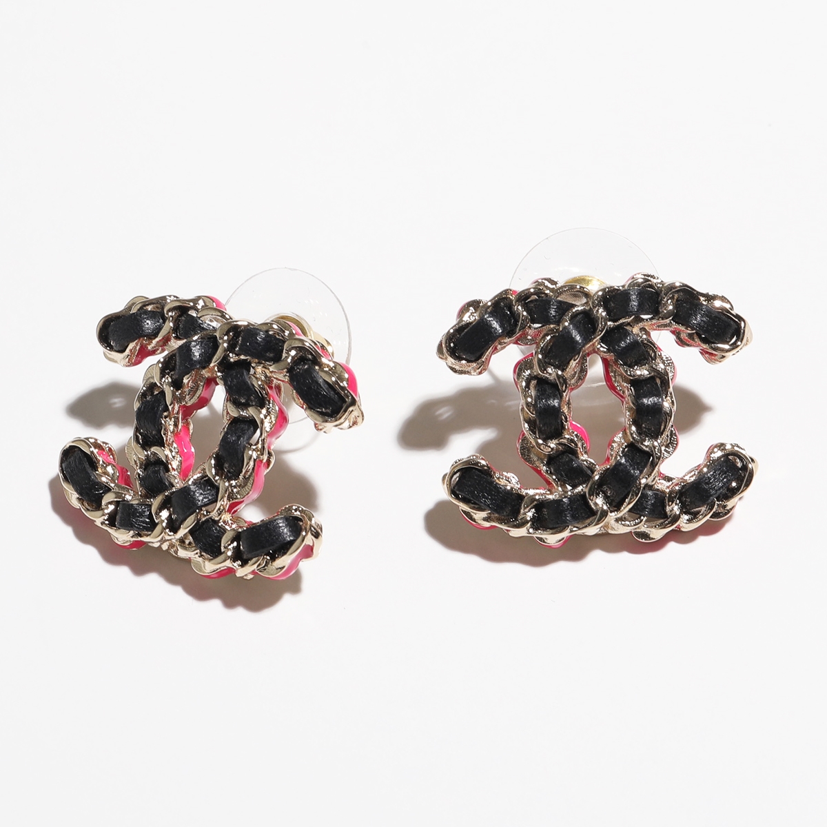 CHANEL シャネル ピアス ABB474 B14180 レディース ココマーク CCマーク ロープチェーン メタル×レザー スタッド NR659  : 360124500 : インポートセレクトmusee - 通販 - Yahoo!ショッピング