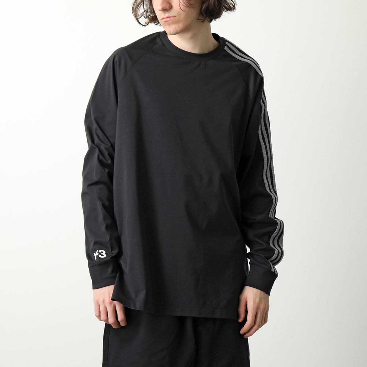 Y-3 ワイスリー Tシャツ 3S LS TEE ３ストライプス ロングスリーブ ティー IR6268 IV5622 メンズ 長袖 ロンＴクルーネック  カットソー カラー2色