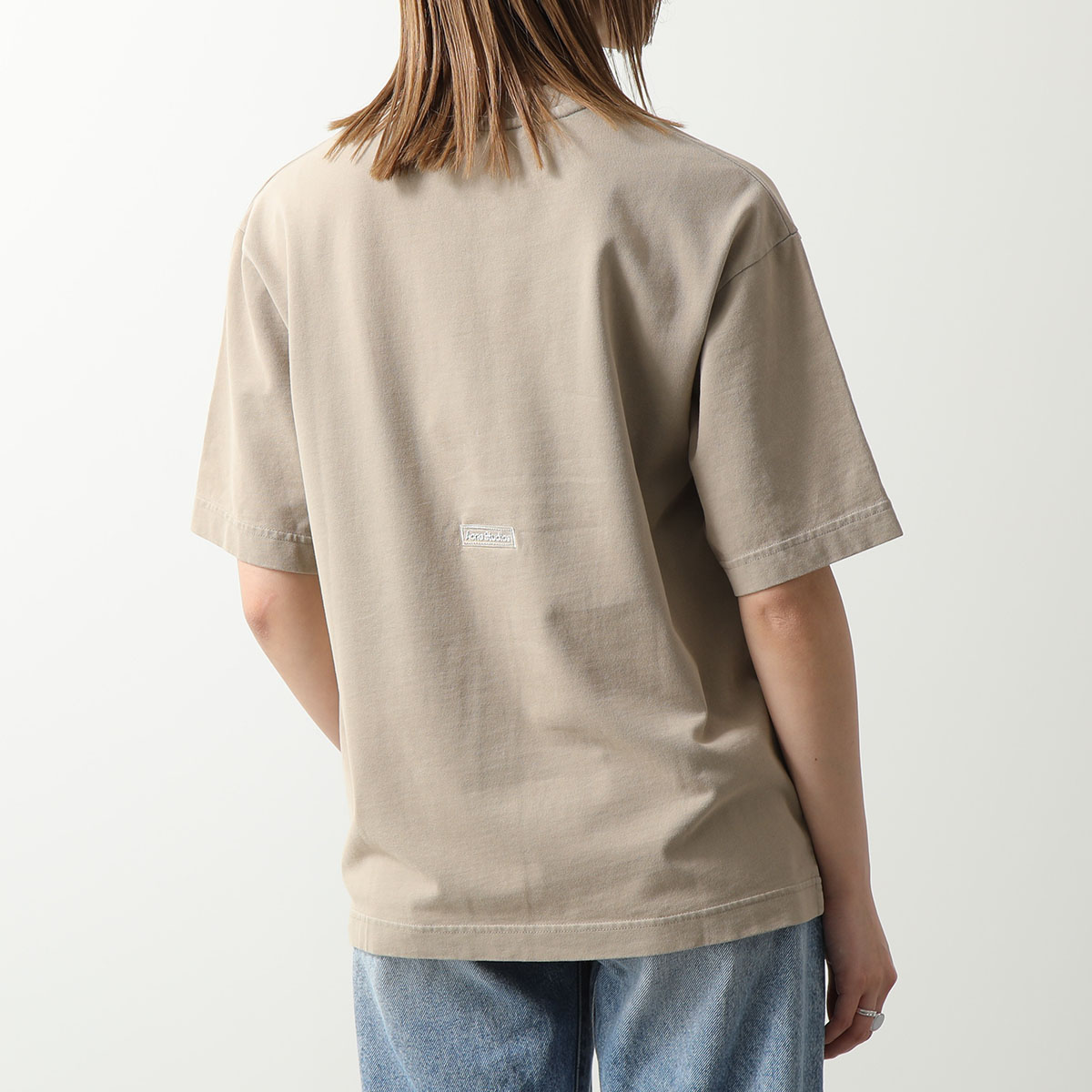 Acne Studios アクネストゥディオズ Tシャツ CL0218 FN-UX-TSHI000018 レディース 半袖 カットソー ラバーロゴパッチ クルーネック カラー2色｜s-musee｜02