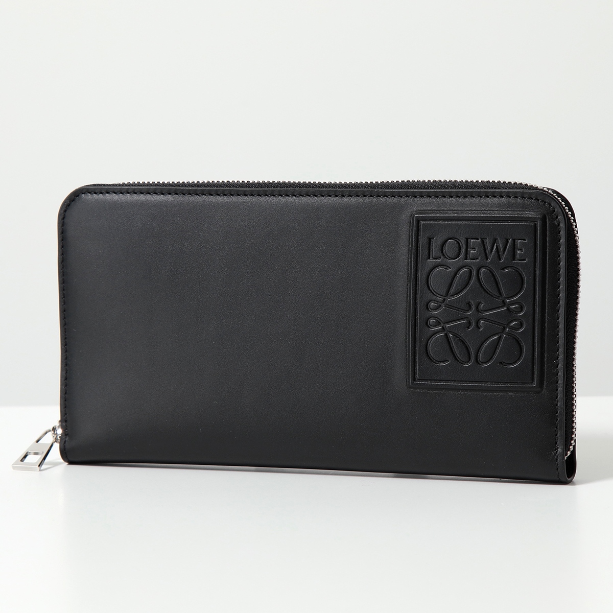 LOEWE◇ZIP AROUND WALLET/ラウンドファスナー長財布/レザー/BRW/無地 