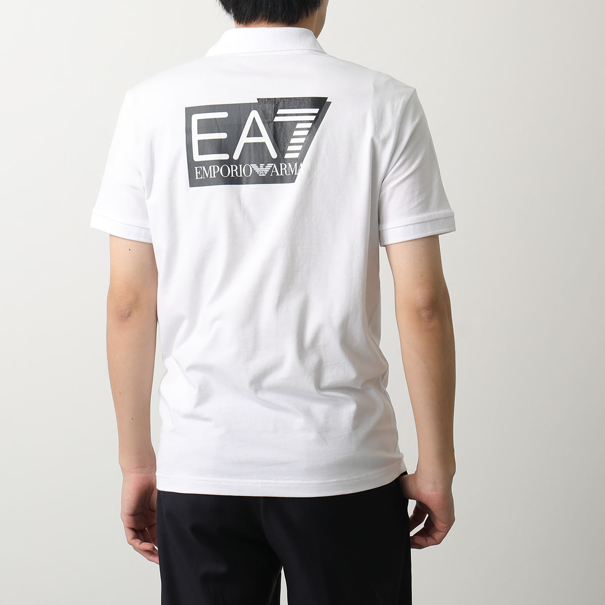 EA7 EMPORIO ARMANI エアセッテ エンポリオアルマーニ ポロシャツ 3DPF16 PJ03Z メンズ 半袖 カットソー ロゴ  ストレッチ カラー2色