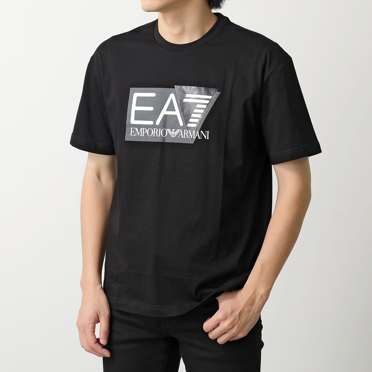 EA7 EMPORIO ARMANI エアセッテ エンポリオアルマーニ Tシャツ 3DPT09 PJ02Z メンズ 半袖 カットソー クルーネック  ロゴT コットン カラー2色