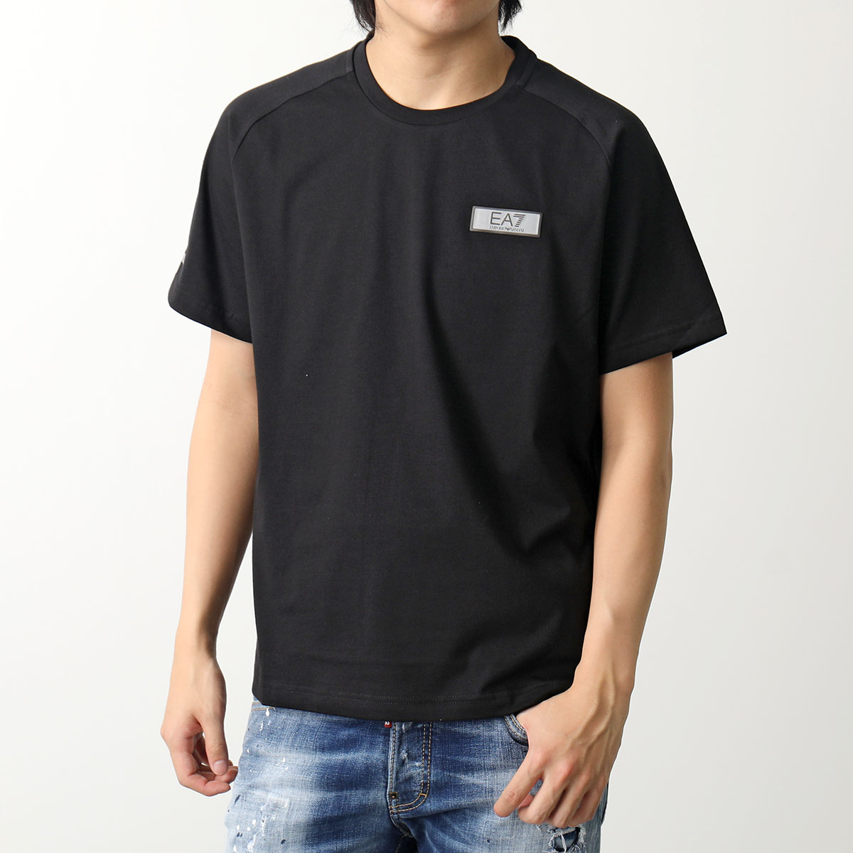 EA7 EMPORIO ARMANI エアセッテ エンポリオアルマーニ Tシャツ 3DPT24 PJUVZ メンズ 半袖 カットソー クルーネック  ロゴT カラー2色