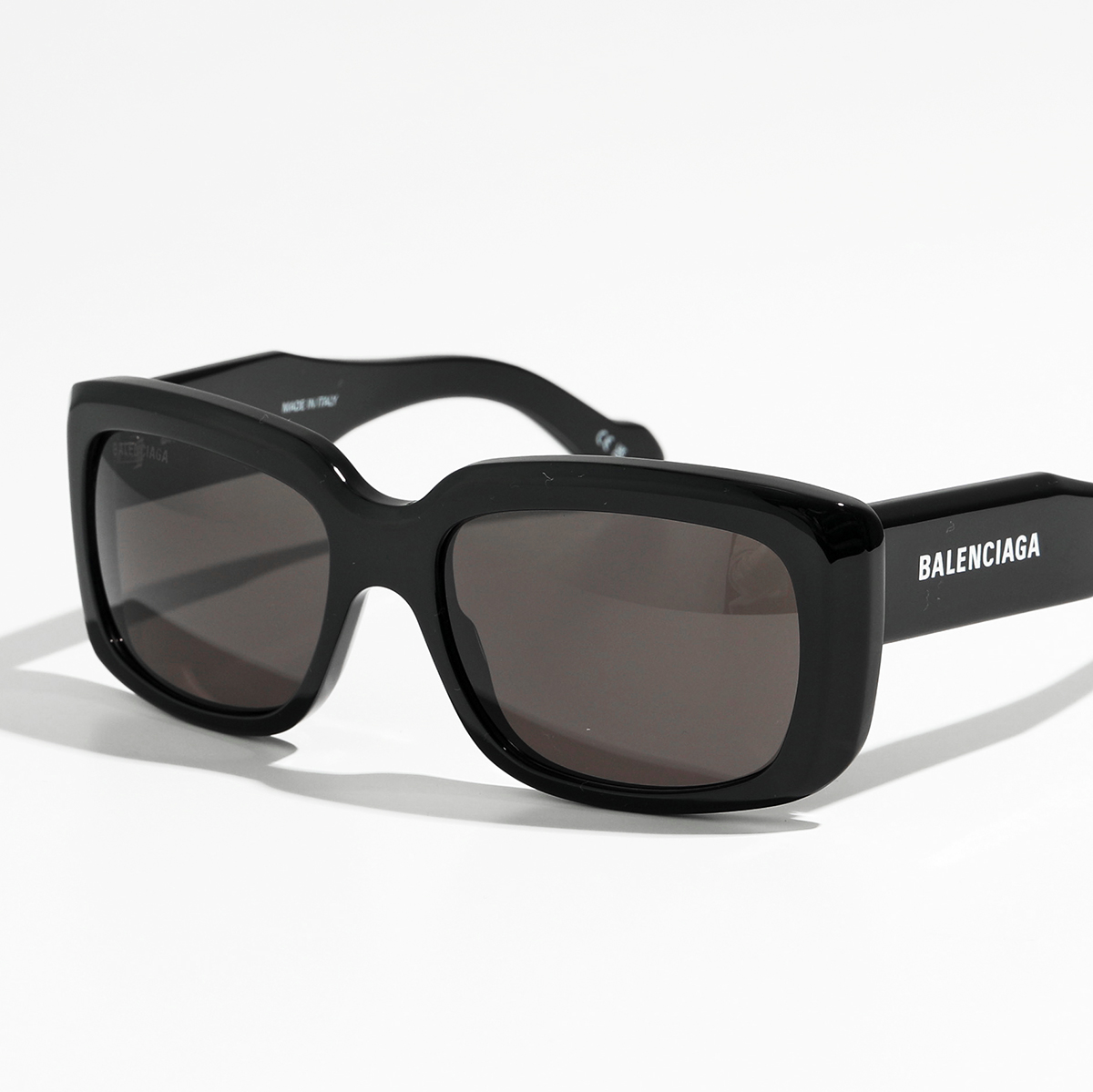 BALENCIAGA バレンシアガ サングラス BB0072S メンズ スクエア型 眼鏡 ロゴ アイウェア 黒縁メガネ 001/Black-Black-Grey｜s-musee｜02
