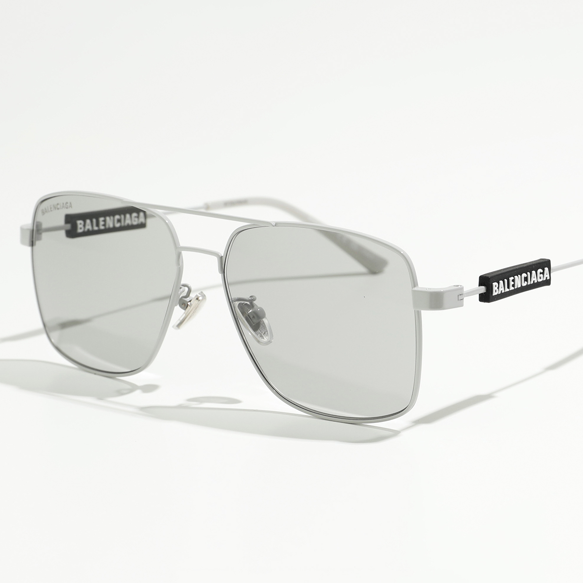 BALENCIAGA バレンシアガ サングラス BB0116SA レディース ティアドロップ型 アジアンフィット メガネ めがね 眼鏡 ロゴ アイウェア 004/GREY-GREY-GREY｜s-musee｜02