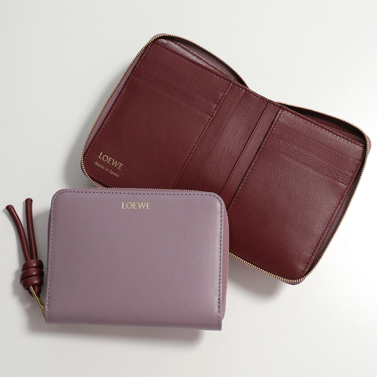 LOEWE ロエベ 二つ折り財布 KNOT COMPACT ZIP AROUND ノット
