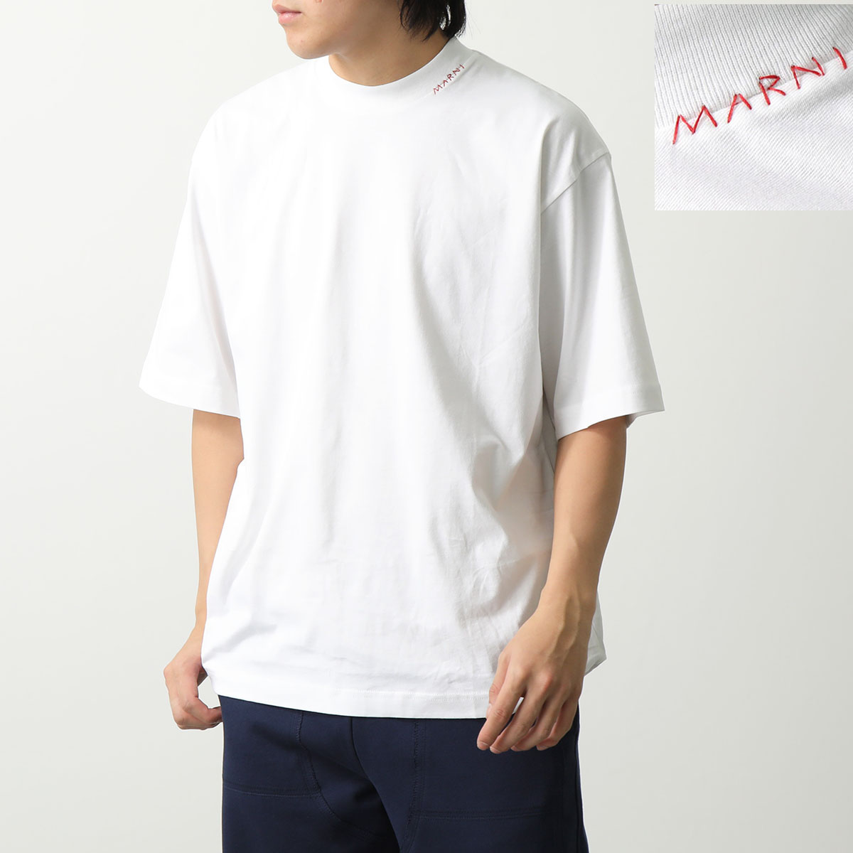 MARNI Tシャツ【1枚単品】HUMU0223X3 UTCZ68 メンズ 半袖 クルーネック コッ...