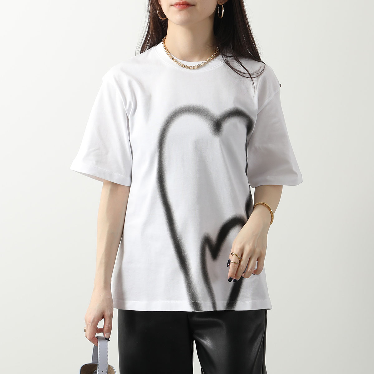 SPORTMAX スポーツマックス Tシャツ LUIS レディース 半袖 カットソー コットン クルーネック ジャージー ハート 015｜s-musee｜02