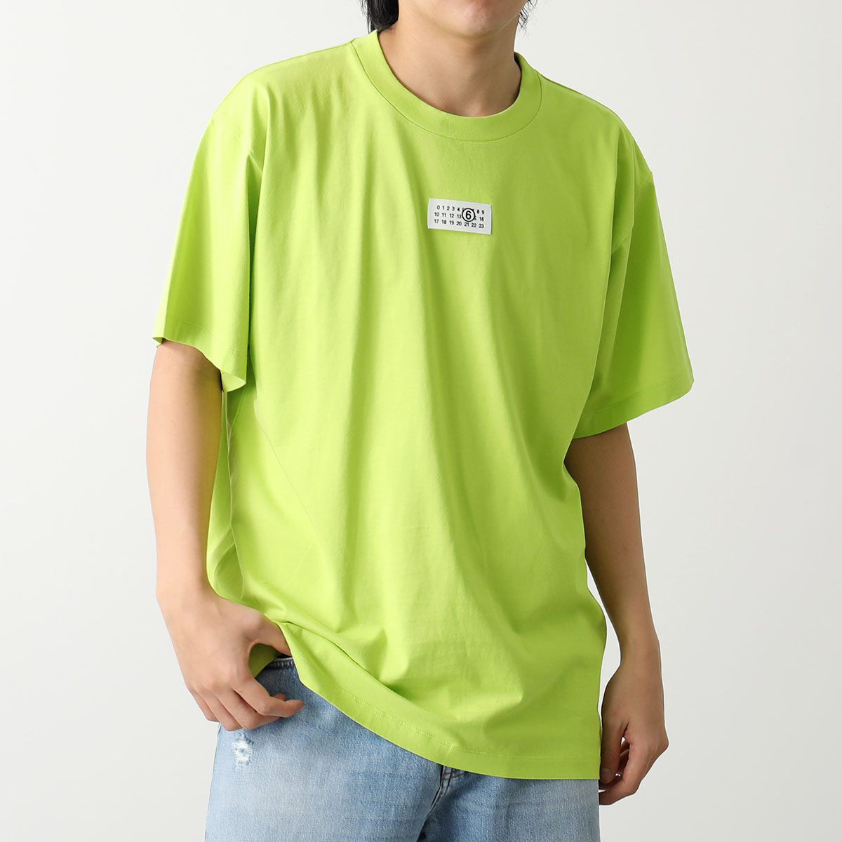 MM6 エムエムシックス メゾンマルジェラ 半袖 Tシャツ SH0GC0018 S24312 メンズ コットン ナンバーロゴ ロゴT クルーネック  678