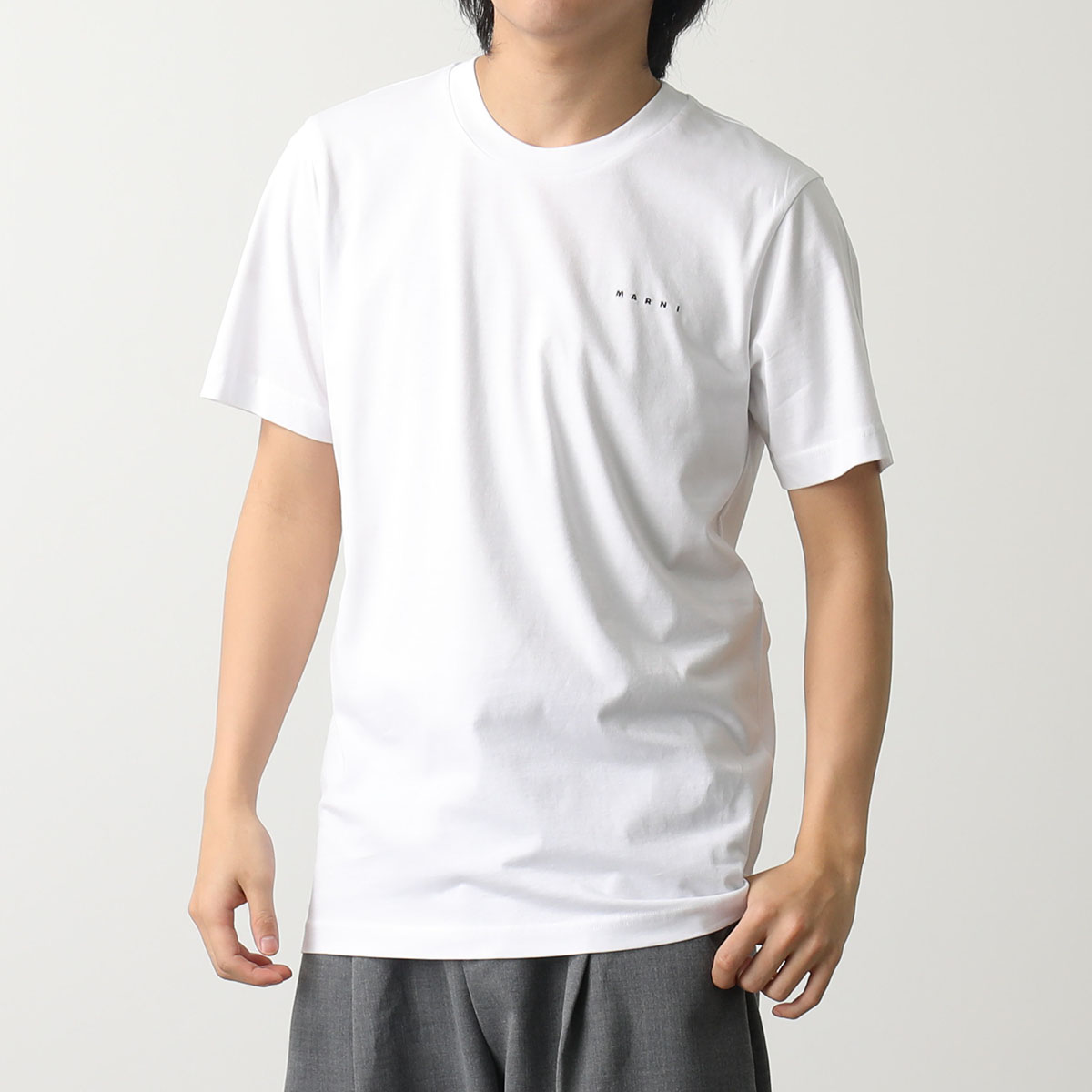 MARNI マルニ Tシャツ HUMU0198X1 UTCZ57 メンズ 半袖 カットソー 刺繍 ち...