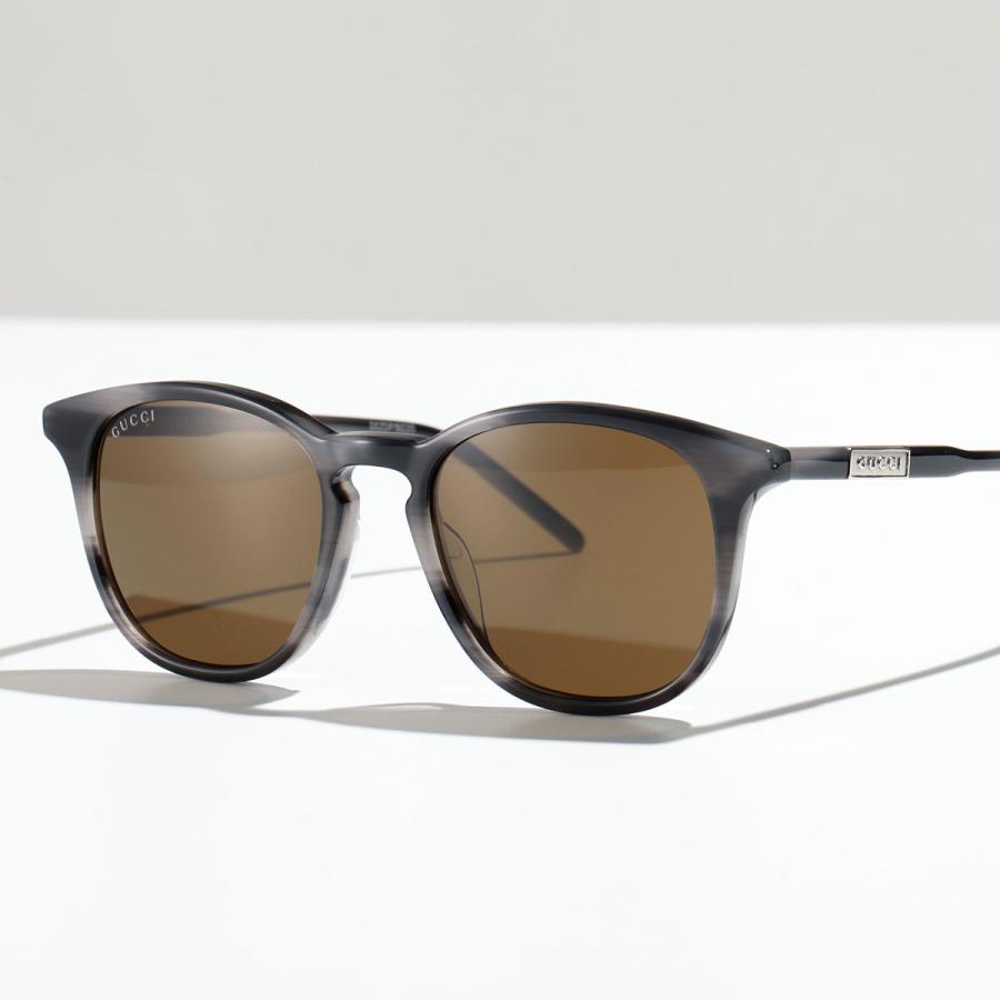 GUCCI グッチ サングラス GG1157S メンズ ボストン型 メガネ 眼鏡 ロゴ アイウェア 伊達メガネ 004/GREY-GREY-BROWN｜s-musee｜02