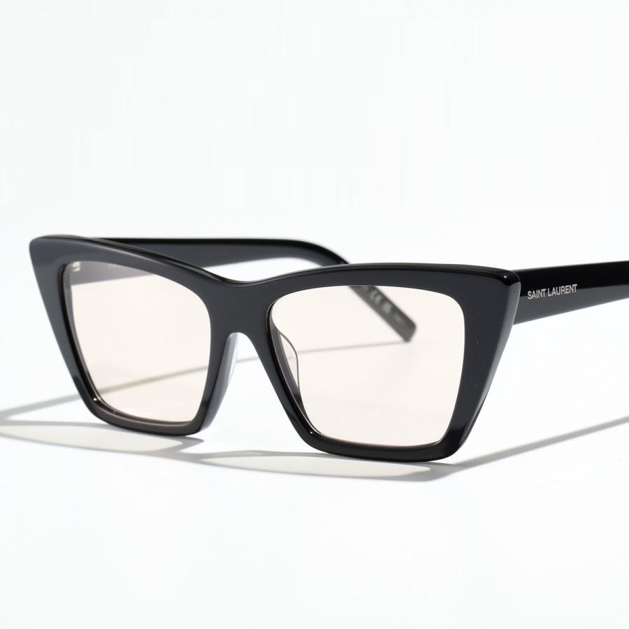 SAINT LAURENT サンローラン サングラス SL 276 MICA メンズ スクエア型 眼鏡 メガネ 伊達メガネ ロゴ 039/BLACK-BLACK-YELLOW｜s-musee｜02