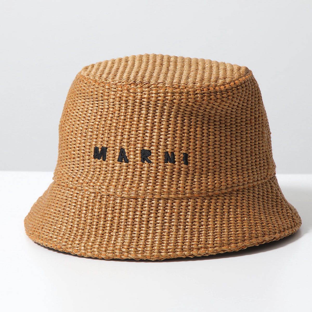 マルニ　ベージュ ラフィア　帽子 楽天市場】【定価70,400円(税込)】MARNI マルニ ロゴとラフィア