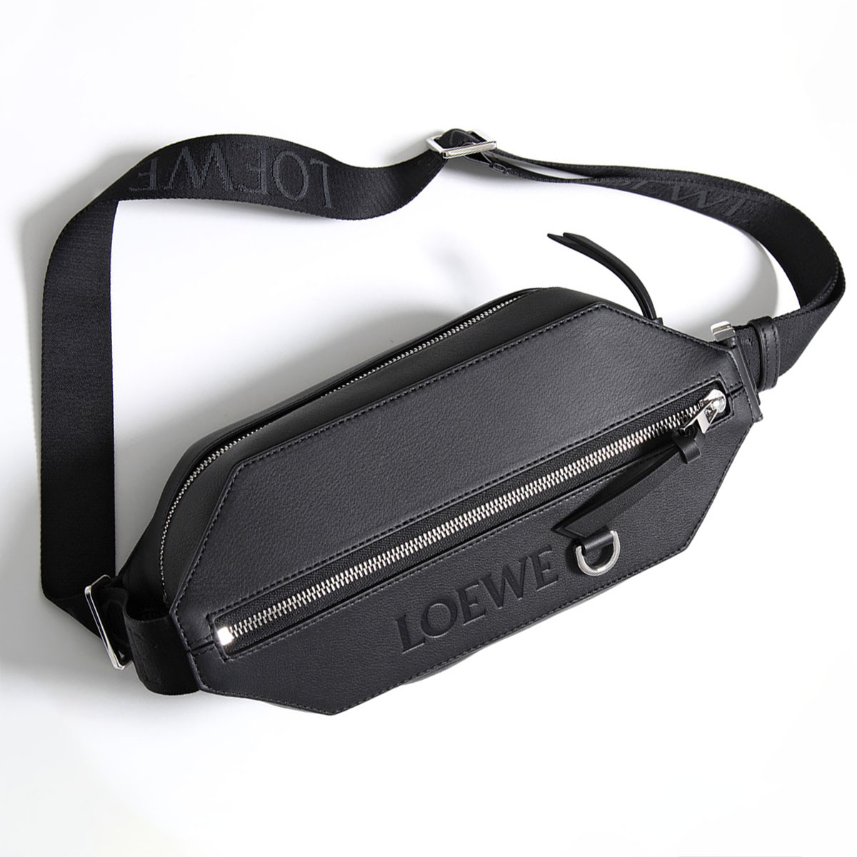 LOEWE ロエベ ボディバッグ convertible sling コンバーチブル スリング B777NCNX01 メンズ ロゴ ベルトバッグ レザー 鞄 1100/BLACK