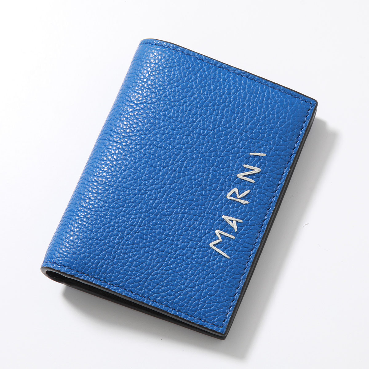 MARNI 二つ折り財布 ネイビーブルー ブルー サフィアーノレザー二つ折りウォレット | Marni