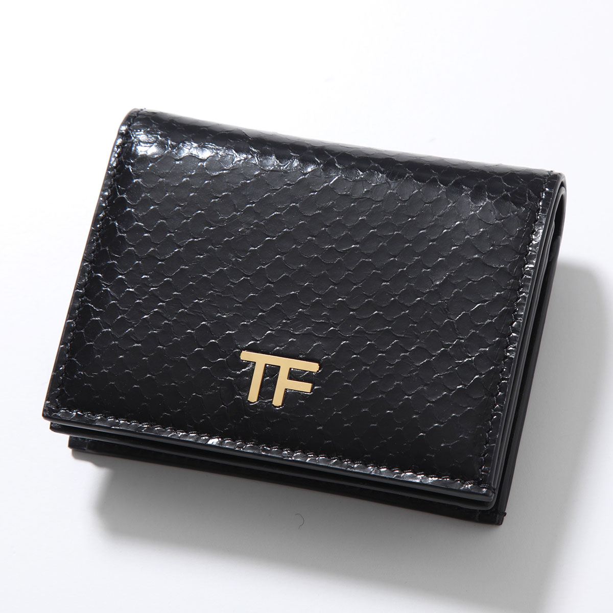 TOM FORD トムフォード 二つ折り財布 S0431T LCL308 レディース Tライン カードケース パイソンプリント TF ロゴ レザー  U9000/BLACK : 360301259 : インポートセレクトmusee - 通販 - Yahoo!ショッピング