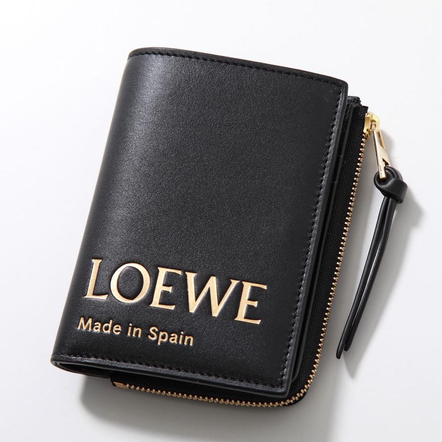 LOEWE ロエベ 二つ折り財布 CLE0P30X01 メンズ レザー ミニ財布 小銭入れあり ロゴ 1100/NEGRO/BLACK｜s-musee｜02