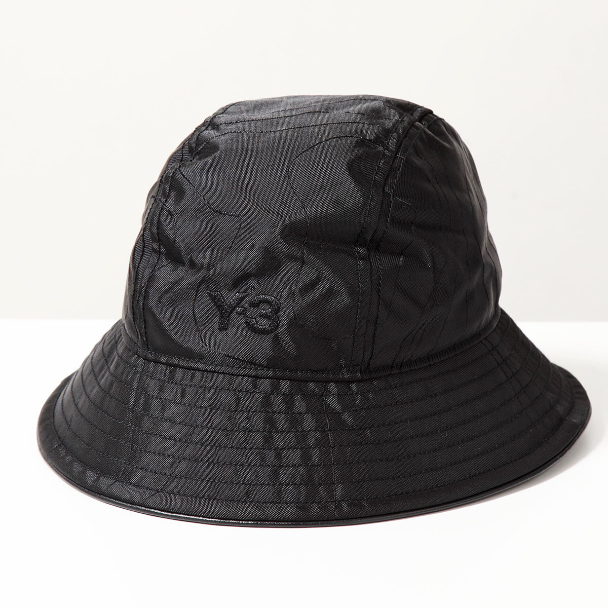 Y-3 ワイスリー バケットハット IS5226 メンズ ナイロン ロゴ刺繍 帽子 BLACK