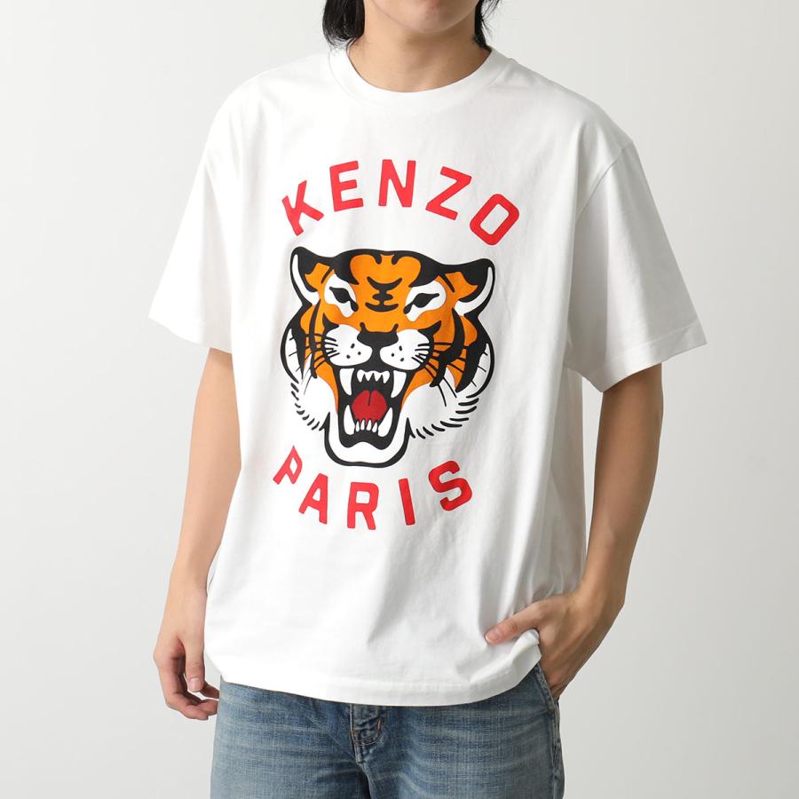 KENZO ケンゾー Tシャツ LUCKY TIGER FE58TS0064SG メンズ 半袖 クルーネック コットン カットソー オーバーサイズ ロゴ 02｜s-musee｜02