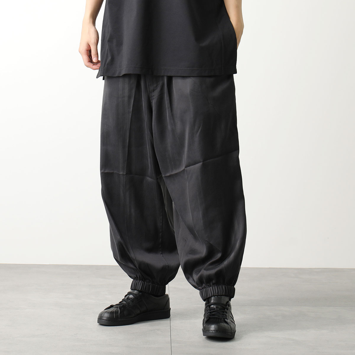 Y-3 ジョガーパンツ 3S PANTS IN4350 メンズ サテン ルーズフィット ワイドパンツ...