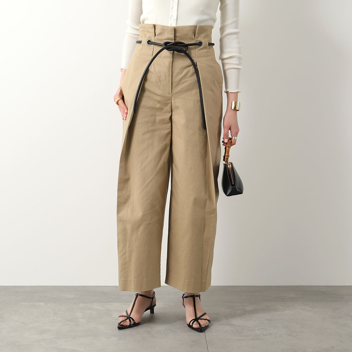 3.1 Phillip Lim スリーワンフィリップリム ワイドパンツ Origami オリガミ E241-50083COU レディース クロップド  チノパン KHAKI